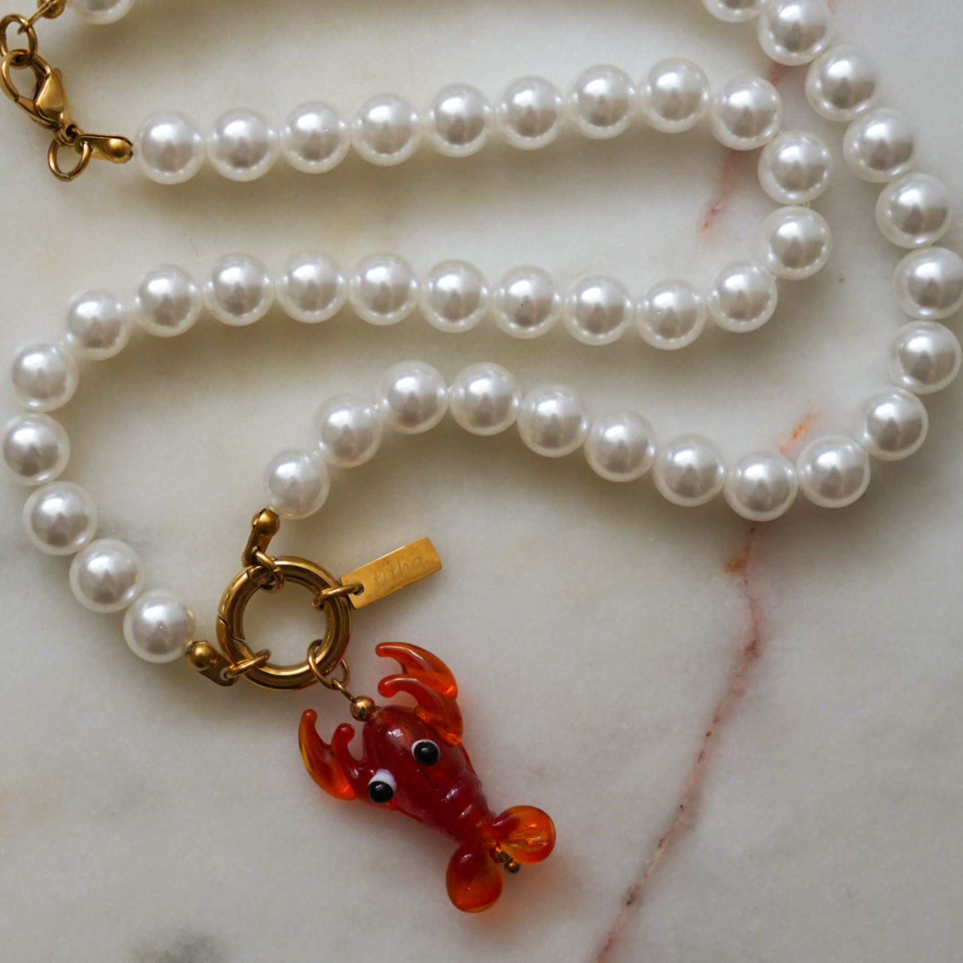 Necklace Ondine - Glass Pendant