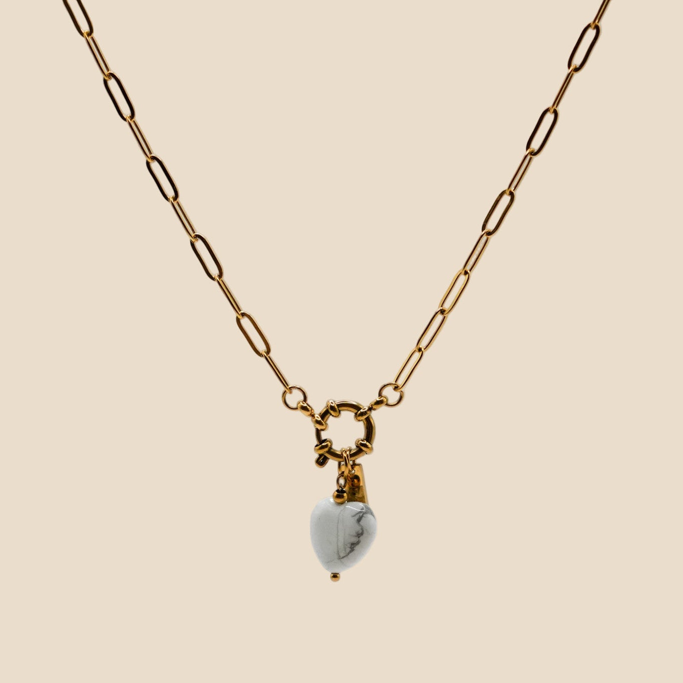 Gold-plated necklace + crystal heart