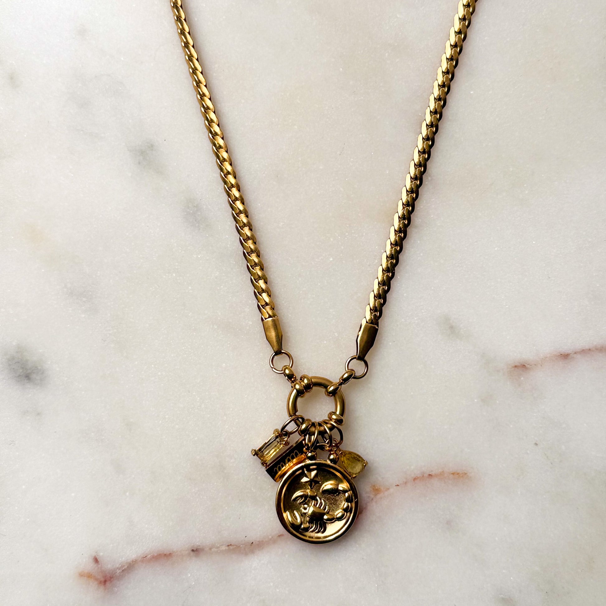 Necklace Birthstone + Zodiac Sign