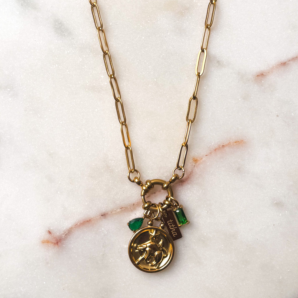 Necklace Birthstone + Zodiac Sign