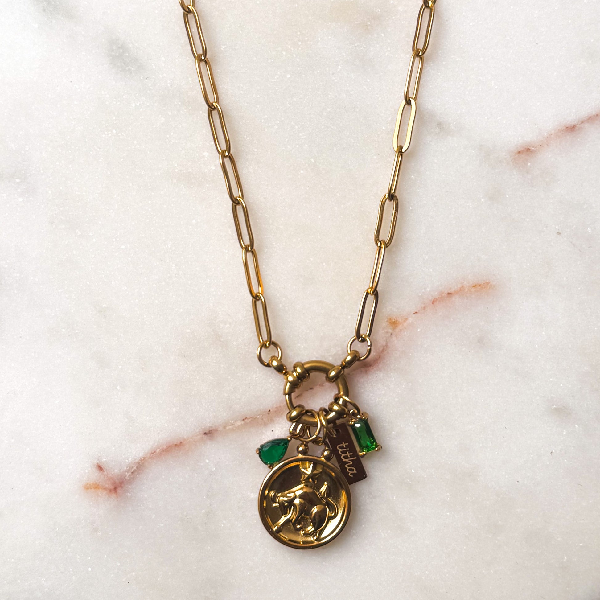 Necklace Birthstone + Zodiac Sign