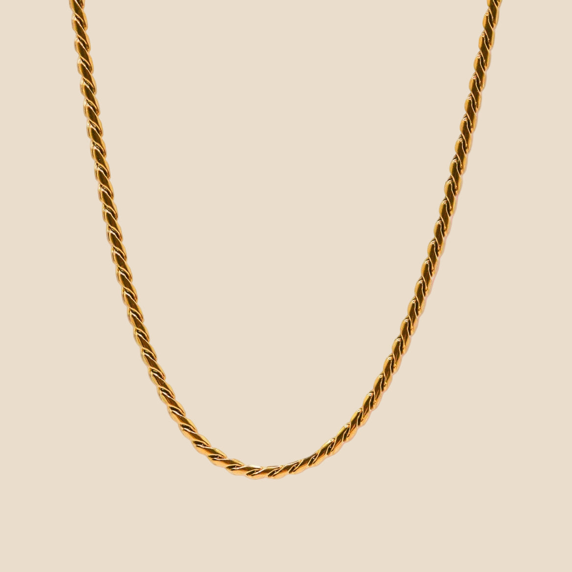 Franco chain 18K gold-plated stainless steel necklace